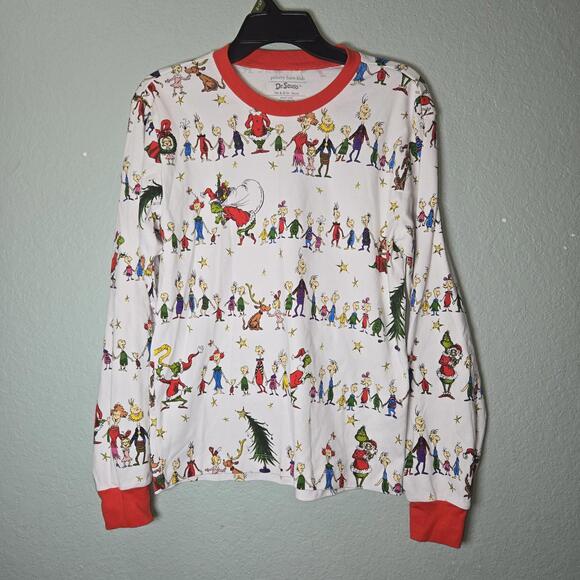 Pottery Barn Other - Pottery Barn Kids Adult Dr. Seuss's The Grinch Flannel Pajama Shirt sz S